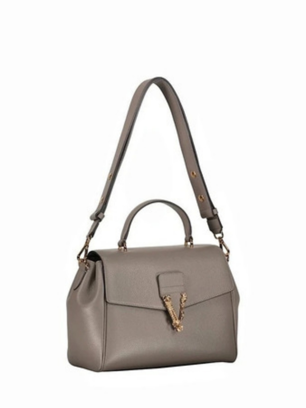 Versace Virtus Top Handle Bag Satchel in Gray